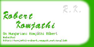 robert komjathi business card
