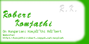 robert komjathi business card